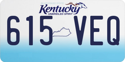 KY license plate 615VEQ