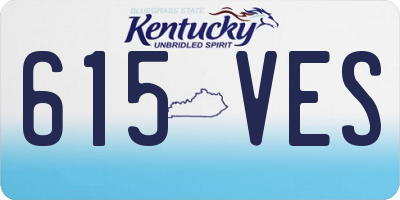 KY license plate 615VES
