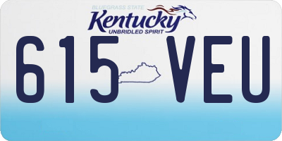 KY license plate 615VEU