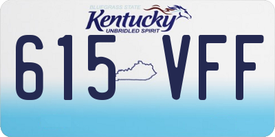 KY license plate 615VFF