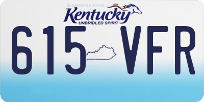 KY license plate 615VFR