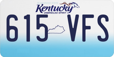 KY license plate 615VFS