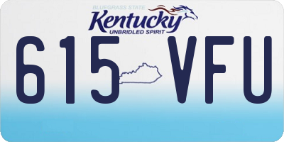 KY license plate 615VFU