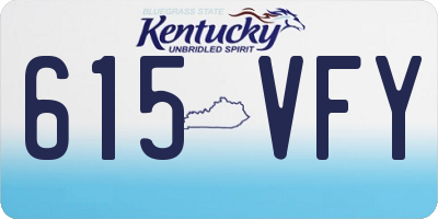 KY license plate 615VFY