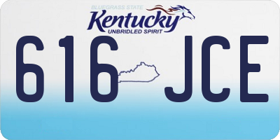 KY license plate 616JCE