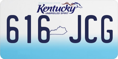 KY license plate 616JCG