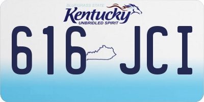 KY license plate 616JCI