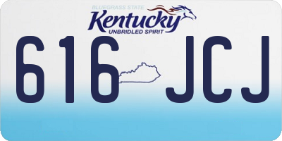 KY license plate 616JCJ