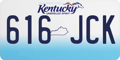 KY license plate 616JCK