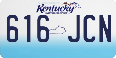 KY license plate 616JCN