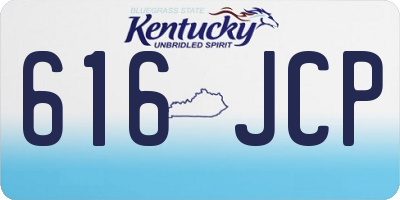 KY license plate 616JCP