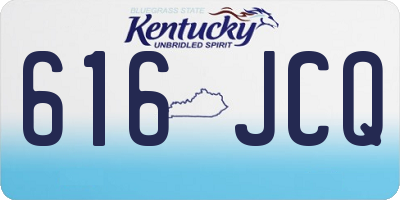 KY license plate 616JCQ