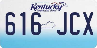KY license plate 616JCX
