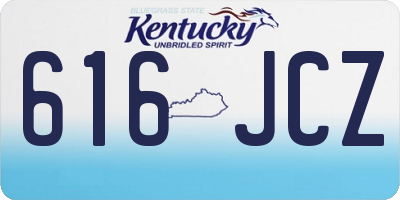 KY license plate 616JCZ