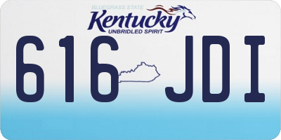KY license plate 616JDI