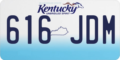 KY license plate 616JDM