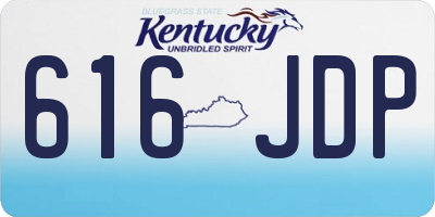 KY license plate 616JDP