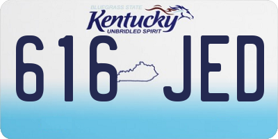 KY license plate 616JED
