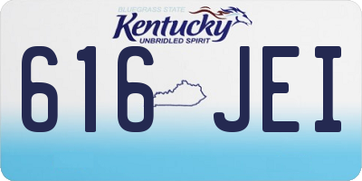 KY license plate 616JEI
