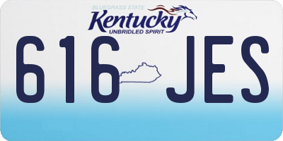 KY license plate 616JES