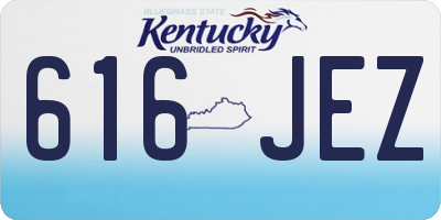 KY license plate 616JEZ