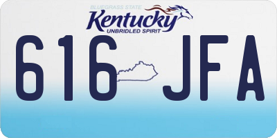 KY license plate 616JFA