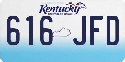 KY license plate 616JFD