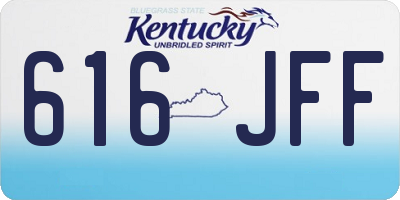 KY license plate 616JFF