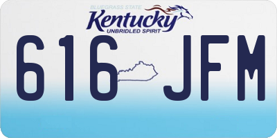 KY license plate 616JFM