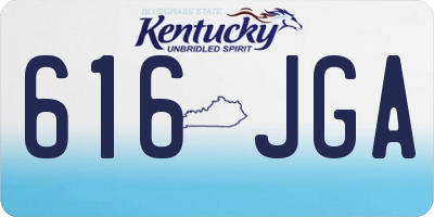 KY license plate 616JGA