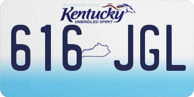 KY license plate 616JGL