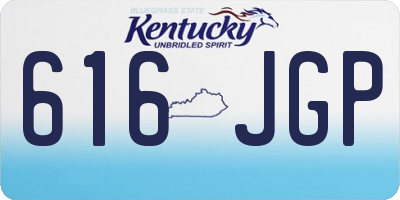 KY license plate 616JGP