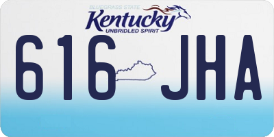 KY license plate 616JHA
