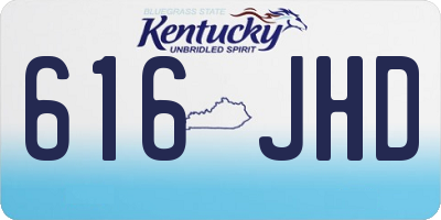 KY license plate 616JHD
