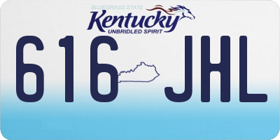 KY license plate 616JHL