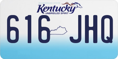 KY license plate 616JHQ