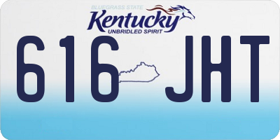 KY license plate 616JHT