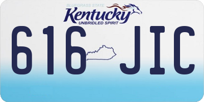 KY license plate 616JIC