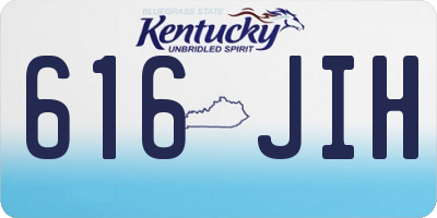 KY license plate 616JIH