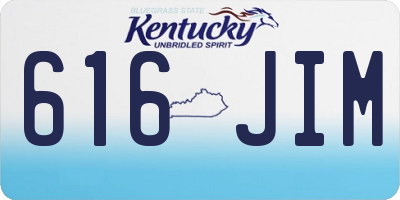 KY license plate 616JIM