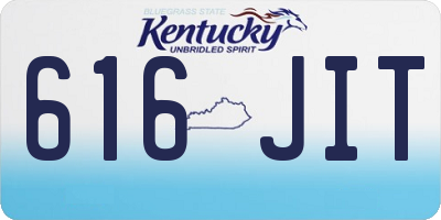 KY license plate 616JIT