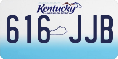 KY license plate 616JJB