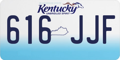 KY license plate 616JJF