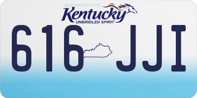 KY license plate 616JJI
