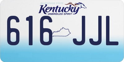 KY license plate 616JJL