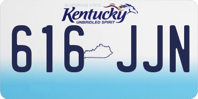 KY license plate 616JJN