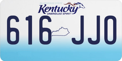 KY license plate 616JJO