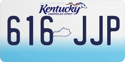 KY license plate 616JJP