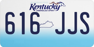 KY license plate 616JJS