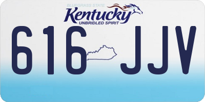 KY license plate 616JJV